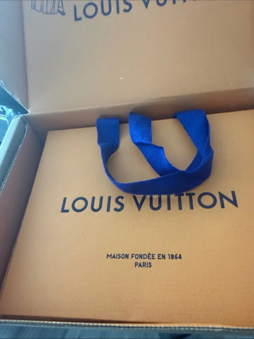 Louis Vuitton Orange Branded Gift Box with Logo